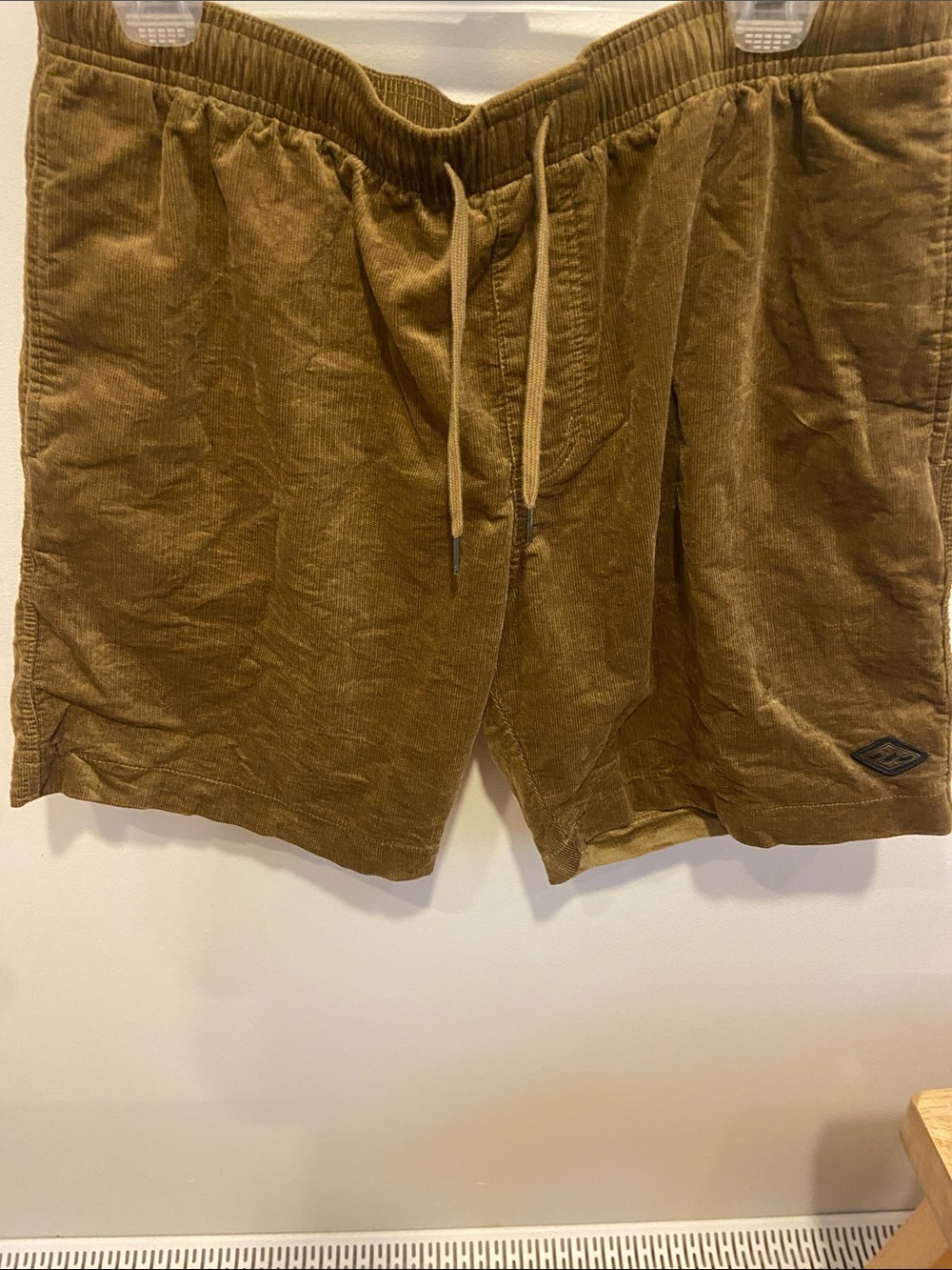 Billabong Men's Corduroy Drawstring Shorts in Brown
